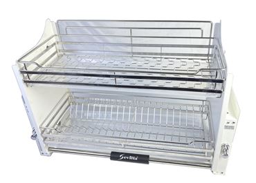 Giá bát đĩa nâng hạ cao cấp Inox 304